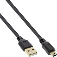 inline-usb-2-0-flachkabel-usb-a-st-an-mini-b-st-5pol-schwarz-03m